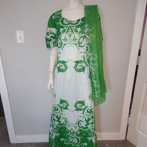 African print maxi dress